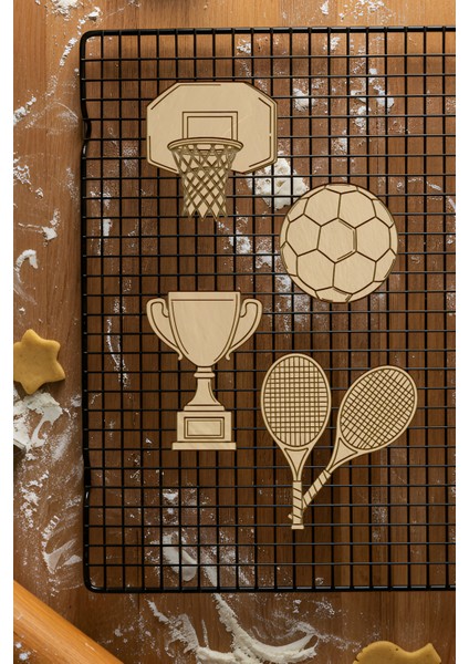 Spor Seti Kurabiye Kalıbı, Hamur Şekillendirici, Bisküvi Kalıbı, Kolay Kesim Ucu fiyatları