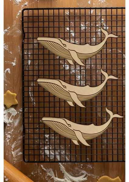 Balina Kurabiye Kalıbı, Hamur Şekillendirici, Bisküvi Kalıbı, Kolay Kesim Ucu