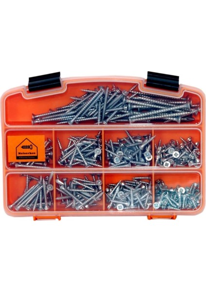 All Essential Fasteners 405 Adet 12 Çeşit Vida Seti,full Paket Sunta Vidası Seti, Bitz Matkap Ucu