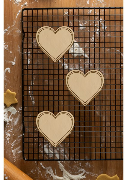 Çift Kalp Kurabiye Kalıbı, Hamur Şekillendirici, Bisküvi Kalıbı, Kolay Kesim Ucu fiyatları