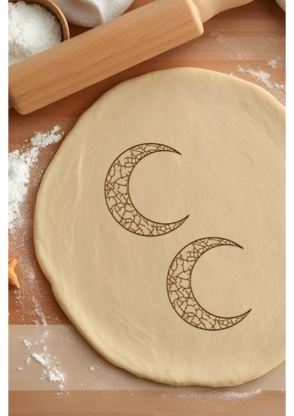 Ay Kurabiye Kalıbı, Hamur Şekillendirici, Bisküvi Kalıbı, Kolay Kesim Ucu