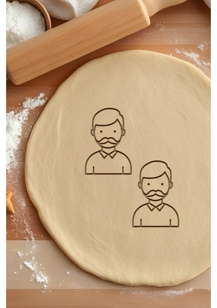 Baba Kurabiye Kalıbı, Hamur Şekillendirici, Bisküvi Kalıbı, Kolay Kesim Ucu