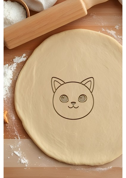 Tatlı Kedi Kurabiye Kalıbı, Hamur Şekillendirici, Bisküvi Kalıbı, Kolay Kesim Ucu