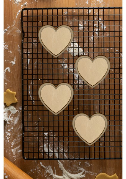 Kalbim Kurabiye Kalıbı, Hamur Şekillendirici, Bisküvi Kalıbı, Kolay Kesim Ucu fiyatları