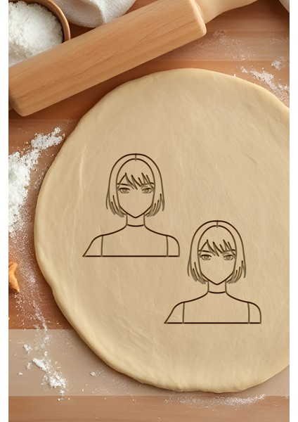 Anime Kurabiye Kalıbı, Hamur Şekillendirici, Bisküvi Kalıbı, Kolay Kesim Ucu