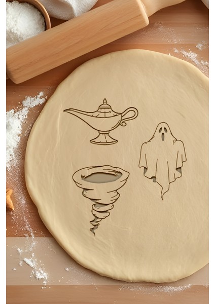 Alaaddin Seti Kurabiye Kalıbı, Hamur Şekillendirici, Bisküvi Kalıbı, Kolay Kesim Ucu