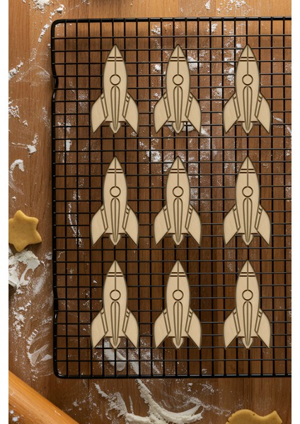 Roket Kurabiye Kalıbı, Hamur Şekillendirici, Bisküvi Kalıbı, Kolay Kesim Ucu fiyatları