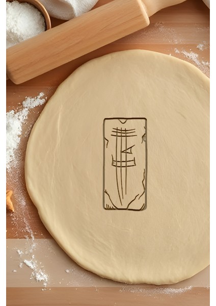 Antik Taş Kurabiye Kalıbı, Hamur Şekillendirici, Bisküvi Kalıbı, Kolay Kesim Ucu