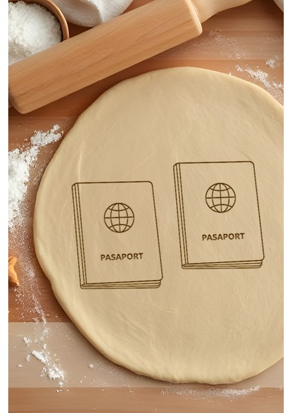 Pasaport Kurabiye Kalıbı, Hamur Şekillendirici, Bisküvi Kalıbı, Kolay Kesim Ucu