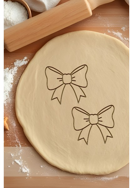 Bebek Papyonu Kurabiye Kalıbı, Hamur Şekillendirici, Bisküvi Kalıbı, Kolay Kesim Ucu