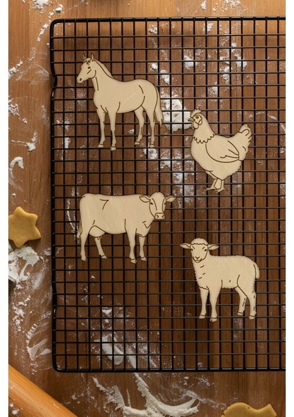 Çiftlik Hayvanları Seti Kurabiye Kalıbı, Hamur Şekillendirici, Bisküvi Kalıbı, Kolay Kesim Ucu fiyatları