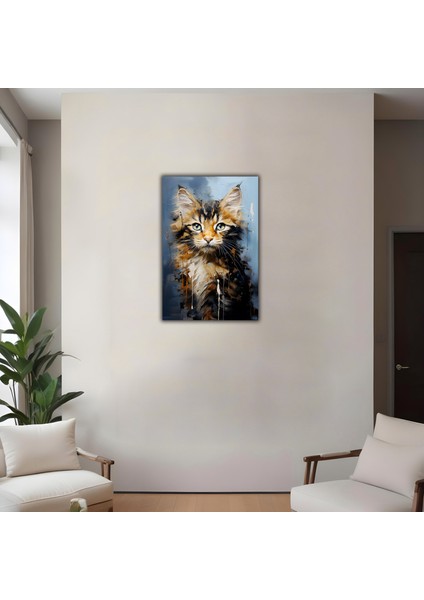 Dekoratif Kedi Temalı Kanvas Tablo fiyatları
