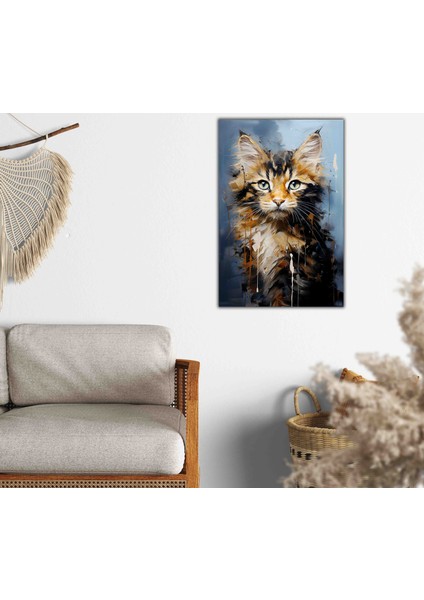 Dekoratif Kedi Temalı Kanvas Tablo indirimleri