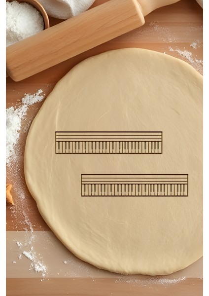 Piyano Kurabiye Kalıbı, Hamur Şekillendirici, Bisküvi Kalıbı, Kolay Kesim Ucu