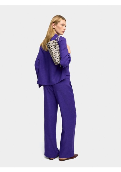 Buruşuk Görünümlü Dökümlü Pantolon