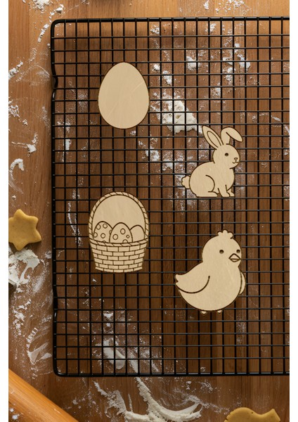 Easter Seti Kurabiye Kalıbı, Hamur Şekillendirici, Bisküvi Kalıbı, Kolay Kesim Ucu fiyatları