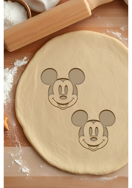 Mickey Kurabiye Kalıbı, Hamur Şekillendirici, Bisküvi Kalıbı, Kolay Kesim Ucu