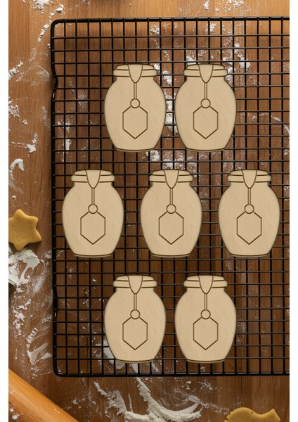 Kavanoz Kurabiye Kalıbı, Hamur Şekillendirici, Bisküvi Kalıbı, Kolay Kesim Ucu