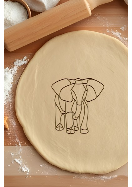 Fil Kurabiye Kalıbı, Hamur Şekillendirici, Bisküvi Kalıbı, Kolay Kesim Ucu