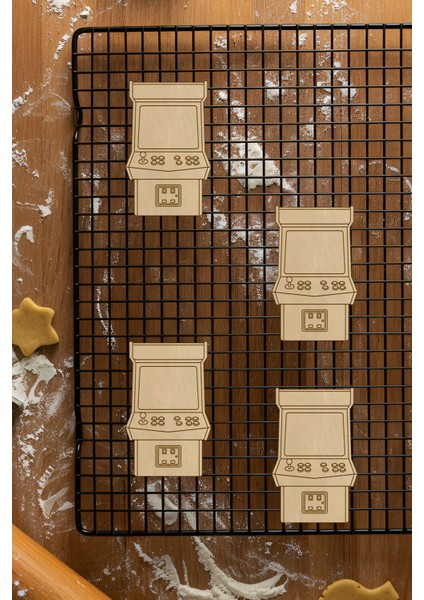 Retro Arcade Makinesi Kurabiye Kalıbı, Hamur Şekillendirici, Bisküvi Kalıbı, Kolay Kesim Ucu fiyatları