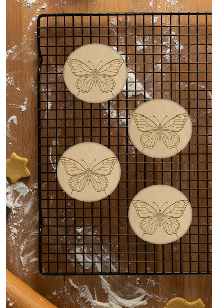 Kelebek Kurabiye Kalıbı, Hamur Şekillendirici, Bisküvi Kalıbı, Kolay Kesim Ucu