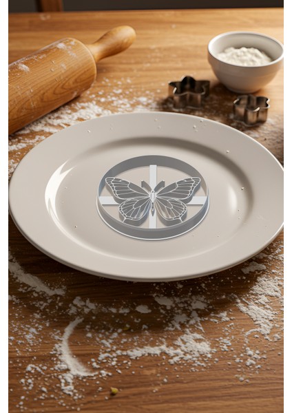 Kelebek Kurabiye Kalıbı, Hamur Şekillendirici, Bisküvi Kalıbı, Kolay Kesim Ucu modelleri