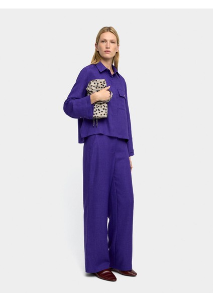 Buruşuk Görünümlü Dökümlü Pantolon indirimleri