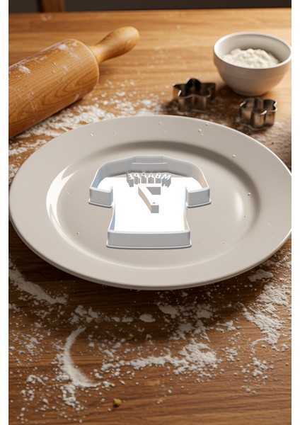 Futbolcu Forma Kurabiye Kalıbı, Hamur Şekillendirici, Bisküvi Kalıbı, Kolay Kesim Ucu modelleri