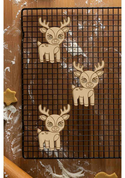 Yavru Geyik Kurabiye Kalıbı, Hamur Şekillendirici, Bisküvi Kalıbı, Kolay Kesim Ucu fiyatları