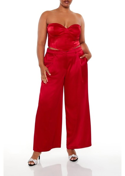 Plus Size Saten Pantolon fiyatları