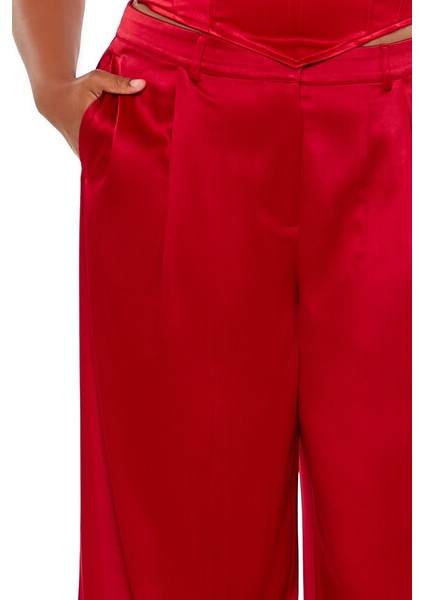 Plus Size Saten Pantolon modelleri