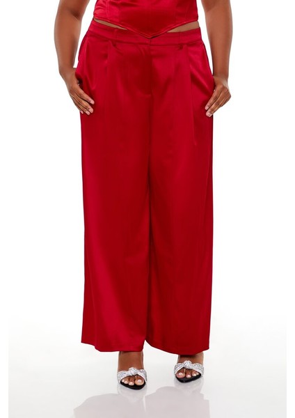 Plus Size Saten Pantolon fırsatları