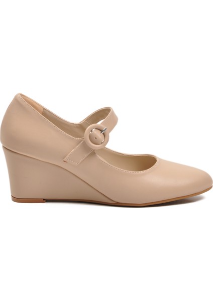 Bej Cilt Dolgu Topuklu Kadın Topuklu Ayakkabı 312478 Z fiyatları