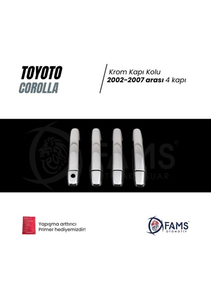 Toyota Corolla Krom Kapı Kolu 4 Kapı 2002-2007 Paslanmaz Çelik fiyatları