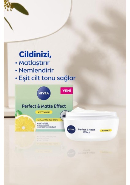 Yüz Bakım Kremi 50 ml C Vitamini İçerikli Matlaştırıcı ve Nemlendirici Günlük Kullanım modelleri
