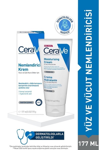 Yoğun Nemlendirici Krem - 3 Temel Seramid ve Hyalüronik Asit ile Zenginleştirilmiş 177 ml fiyatları