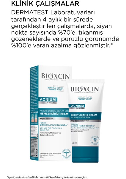 Acnium Dengeleyici Nemlendirici Krem 50 ml Yağlı ve Akneye Eğilimli Ciltler Termal Su Bitkisel Kompleks
