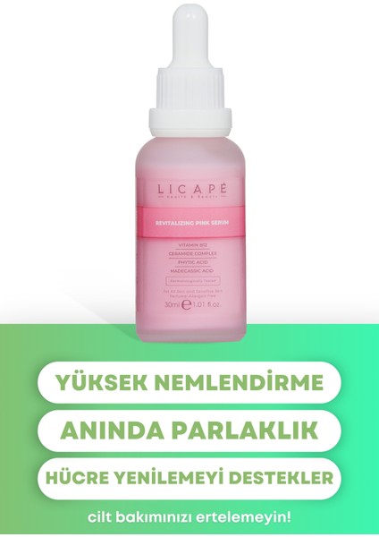 Nemlendirici Yüz Serumu 30 ml B12 Vitaminli Centella Özlü Aydınlatıcı Tüm Cilt Tiplerine Uygun