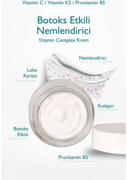 C Vitamini ve Peptidli Botoks Etkili Nemlendirici Krem 50 ml Hassas Ciltler Gözenek Sıkılaştırıcı fırsatları