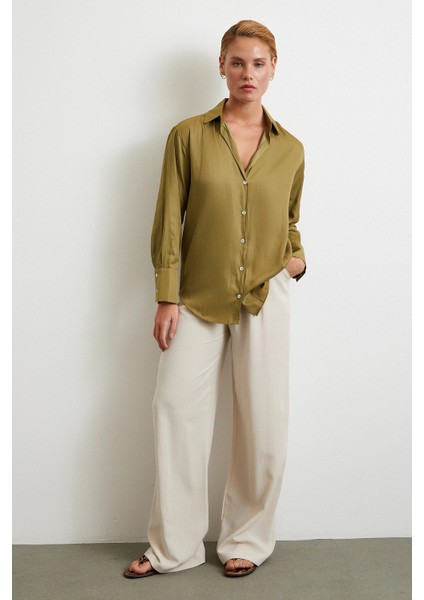 Diagonal Desen Gömlek Yeşil fiyatları