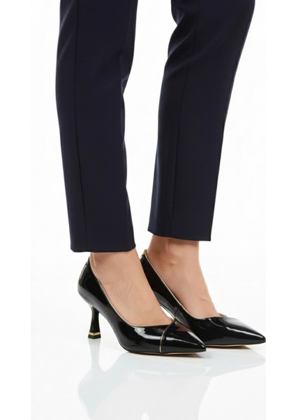 Siyah Rugan Hafif Kadın Abiye Ayakkabı 357164 Z modelleri
