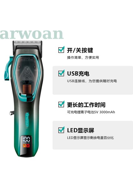 Profesyonel Saç Sakal Kesme Makinesi Berber Kuaförler Için indirimleri