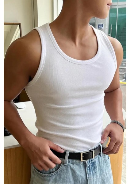 Wove Paket Slim Fit Esnek Likralı Fitilli Nefes Alabilen Kolsuz Sporcu Atlet fiyatları