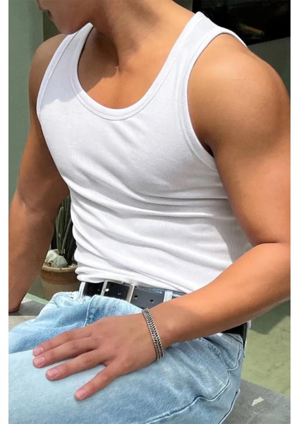 Wove Paket Slim Fit Esnek Likralı Fitilli Nefes Alabilen Kolsuz Sporcu Atlet modelleri