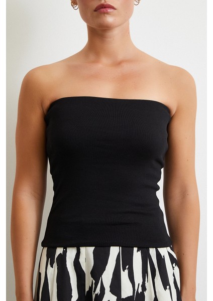 Straplez Top Siyah fırsatları