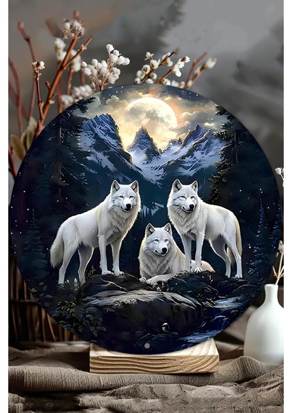 Kurt Temalı Uv Baskı Mdf Duvar Süsü – 33X33 cm & 20X20 cm DT221 modelleri