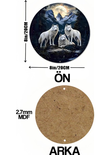 Kurt Temalı Uv Baskı Mdf Duvar Süsü – 33X33 cm & 20X20 cm DT221 indirimleri