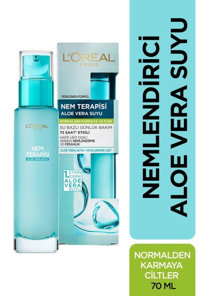 L'oreal Paris L'oréal Paris Nem Terapisi Aloe Vera Suyu Normalden Karmaya Ciltler