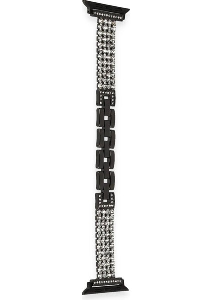 Apple Watch 38MM Live Taşlı Kordon - SIYAH-(5796) - AYS7257-7100