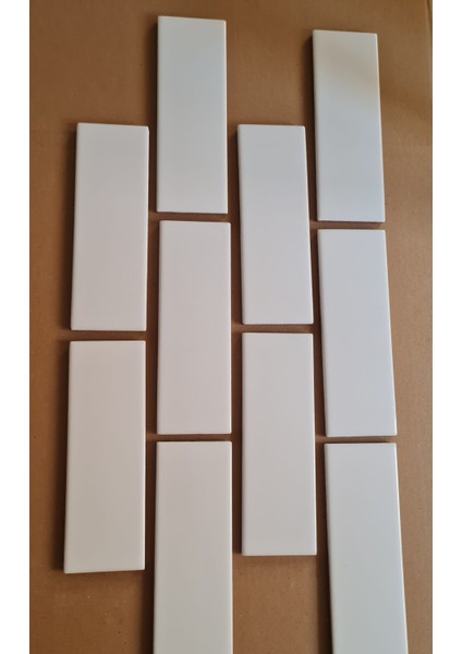 7x21 Cm Düz Beyaz Çini Seramik